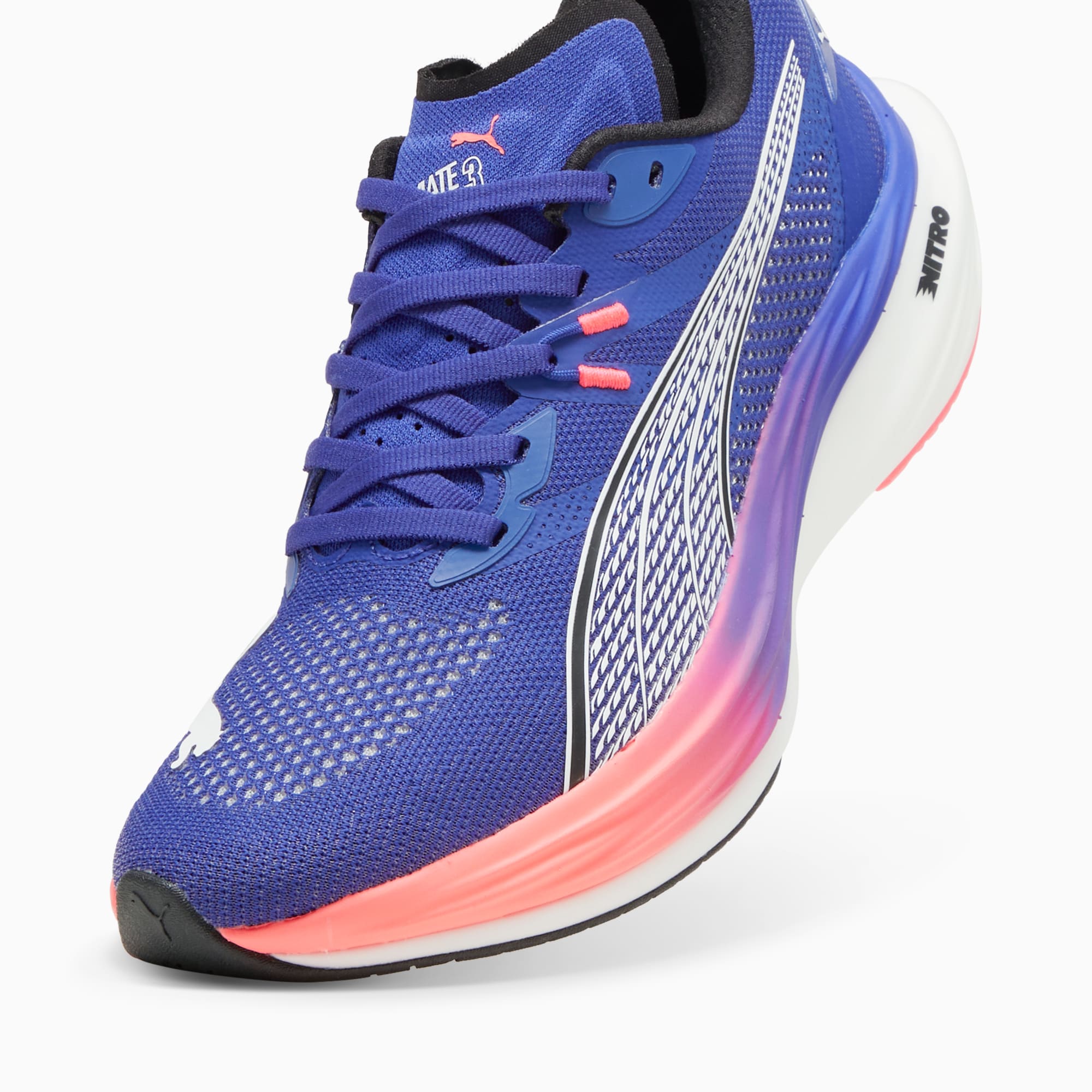 PUMA Deviate NITROâ¢ 3 hardloopschoenen, Lapis Lazuli-Sunset Glow